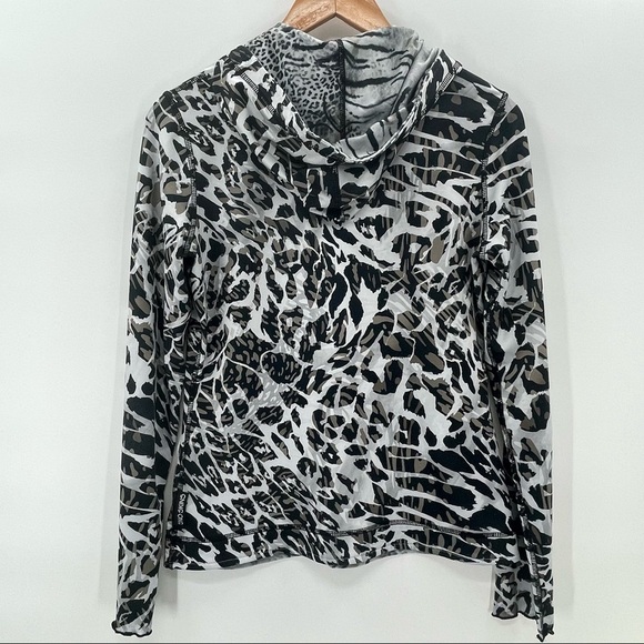 Sno Skins Cheetah Print Full Zip with Hood Size Medium - Picture 4 of 6